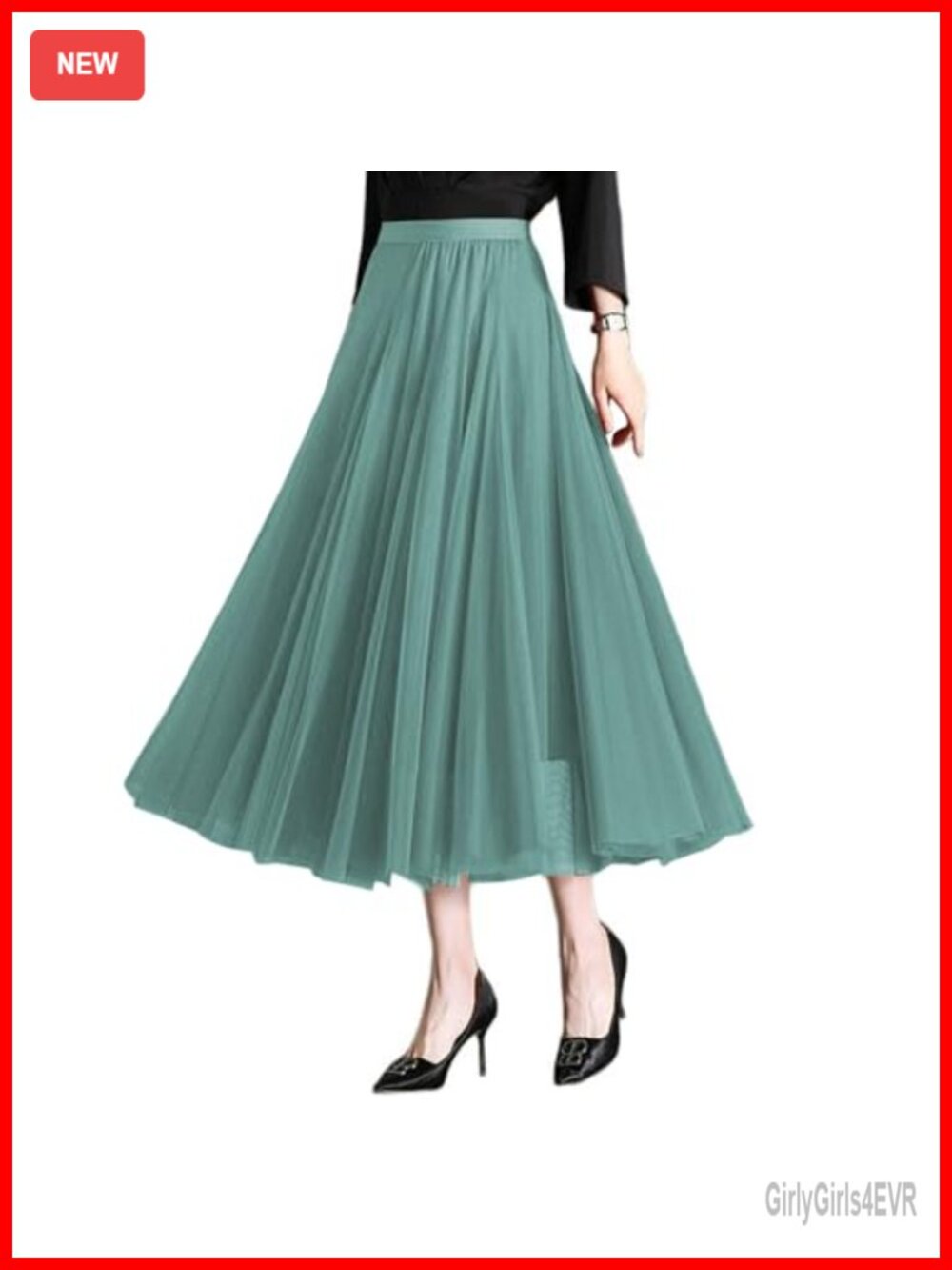 Womens Tulle Skirt Tea Length Mesh Skirt Evening Wedding Dance